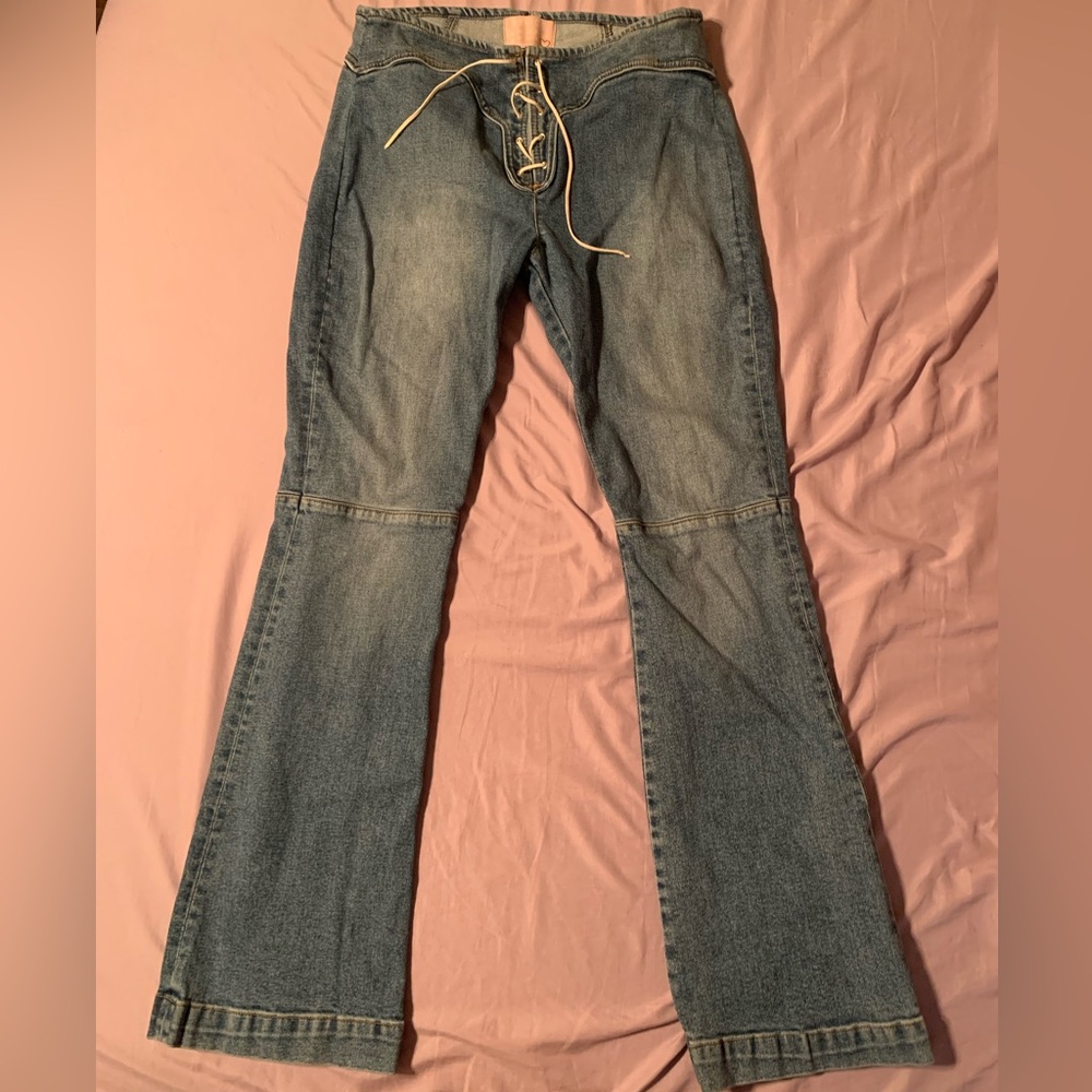 Revice Lace Up Bootcut Jeans